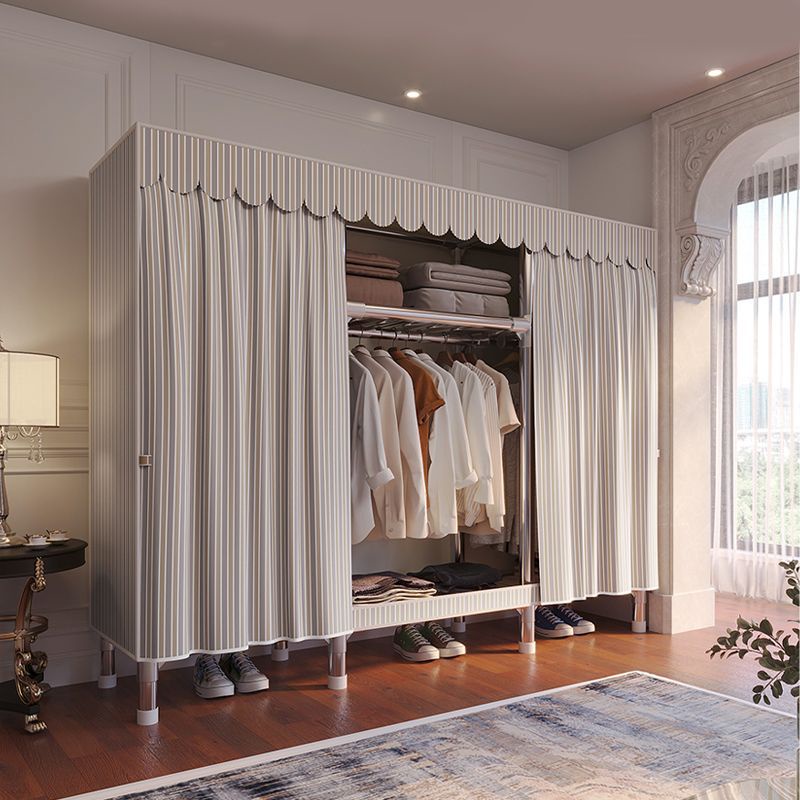 Tủ Quần Áo Vải Tủ vải khung gỗ để quần áo để đồ bọc nhựa 2, 3, 4 buồng cỡ lớn loại 1 chống ẩm mốc - Bảo hành 1 năm | BigBuy360 - bigbuy360.vn