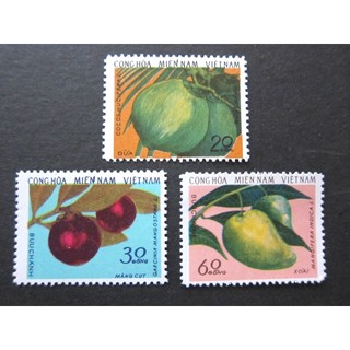 Tem sưu tập Chính phủ Cách mạng lâm thời Cộng hòa Miền Nam Việt Nam MT 19 Quả ở miền Nam 1976 ( 3 tem )