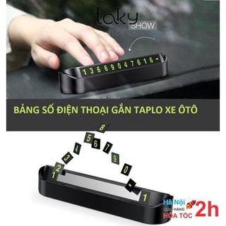 Bảng Ghi Số Điện Thoại Gắn Taplo Xe Hơi, Tiện Dụng và Văn Minh, Báo Mọi Người Biết Số ALO, Bằng Nhựa . TakyHome 9200