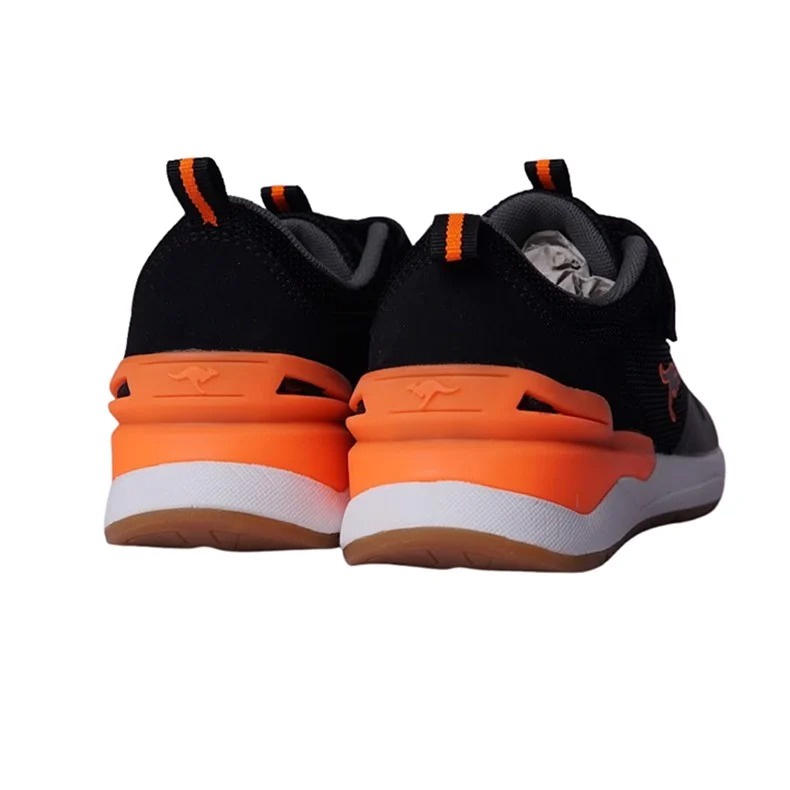Giày quai dán trẻ em KangaRoos xuất Âu- Đen viền cam