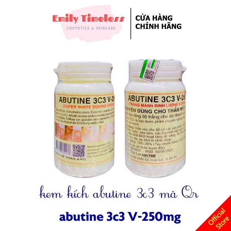 Abutine 3C3 Phiên Bản V-250 Mẫu Mới Nhất 250Gr Siêu Kích Trắng