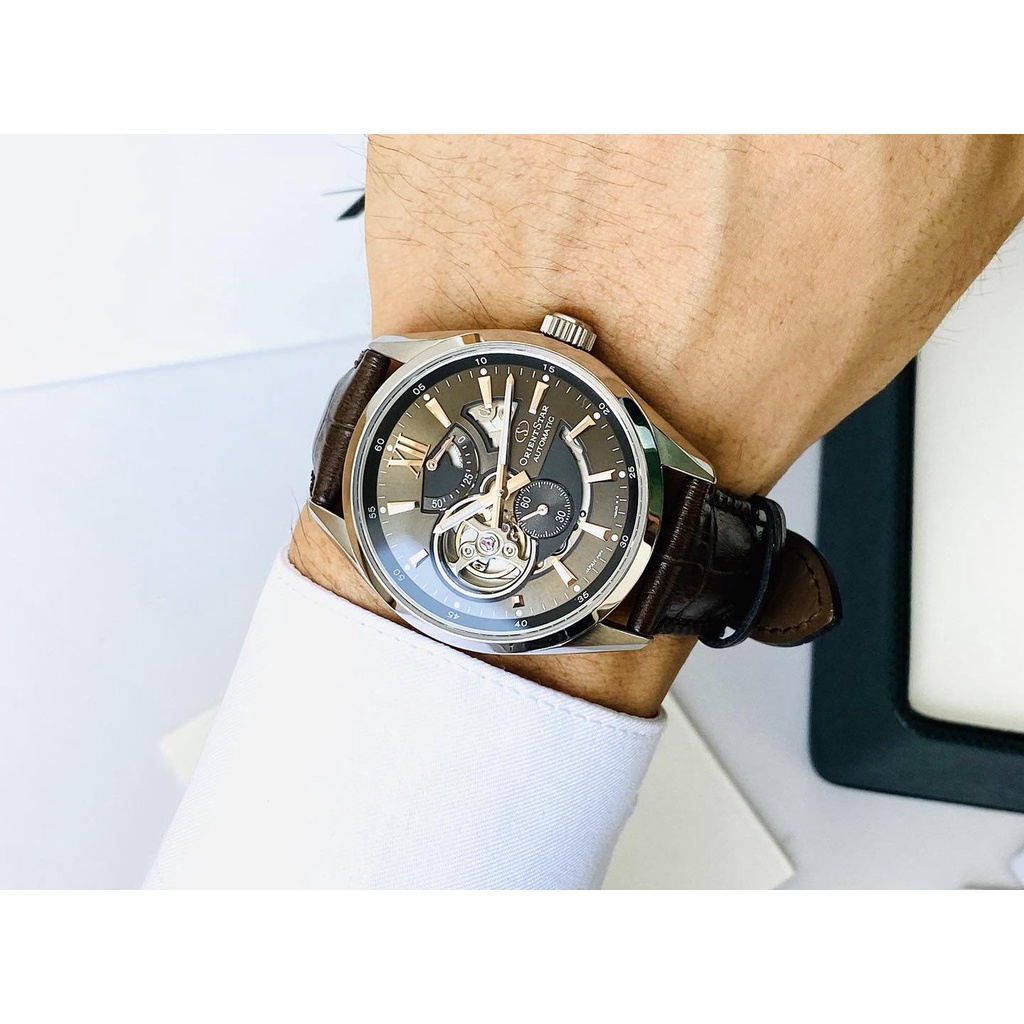 Đồng Hồ Nam ORIENT STAR SEMI SKELETON RE-AV0006Y00B Chính Hãng Tặng Kèm Dây Da Cao Cấp