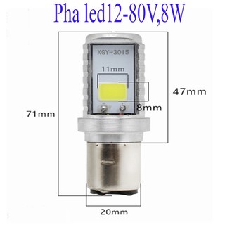 Đèn Pha Led 12v-80v Cho Xe Máy, Xe Điện