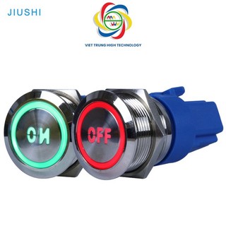 Nút ấn kim loại ký tự phi 22mm có đèn led 24v220v chống nước| nút nhấn nhả| công tắc tạm thời