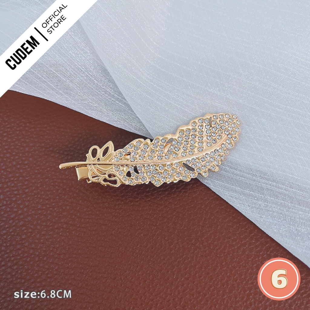 Kẹp cài tóc Hàn Quốc màu trắng đẹp sang trọng size nhỏ K21