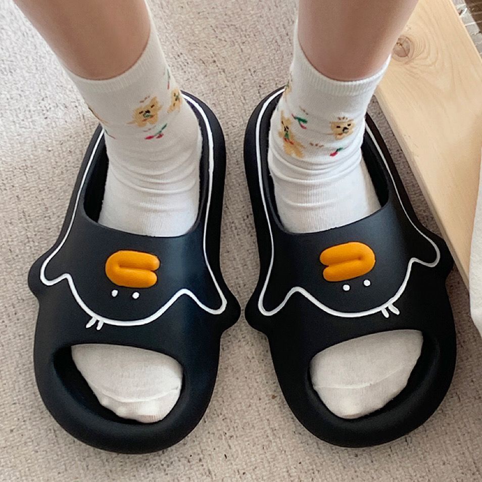 Dép cao su vịt dễ thương chống trượt học sinh dép bánh mì