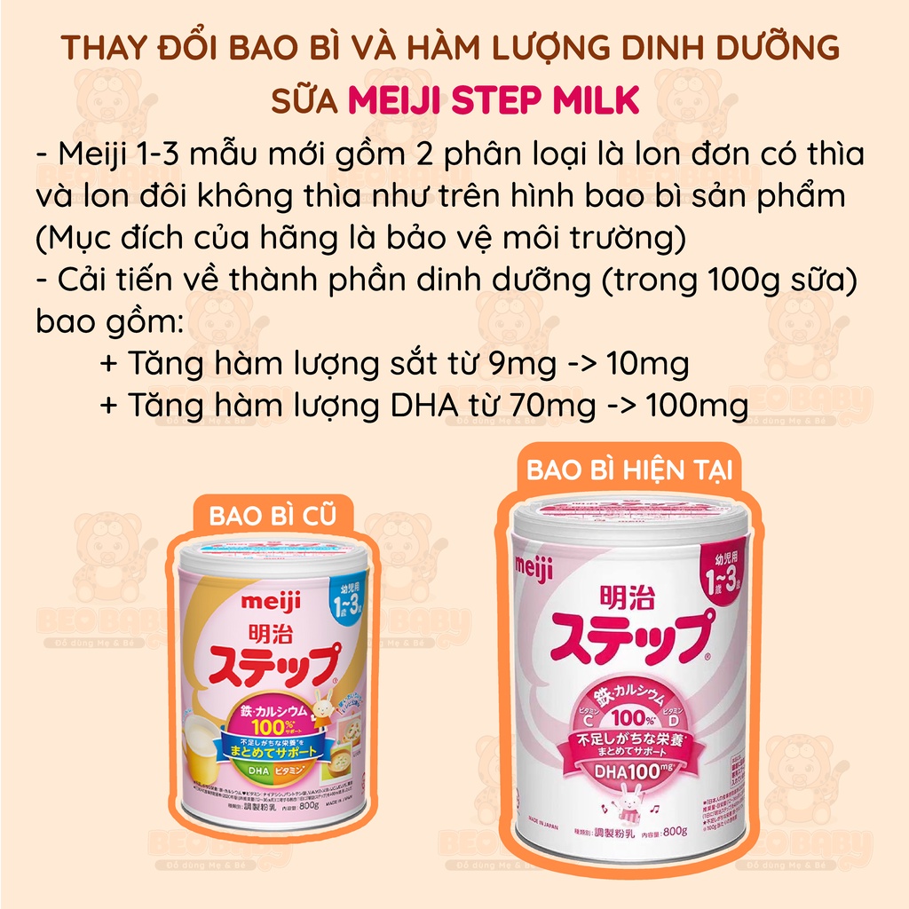 Combo 2 Hộp Sữa Meiji Số 0, Số 9 Nội Địa Nhật Bản (Hộp 800gr x 2)