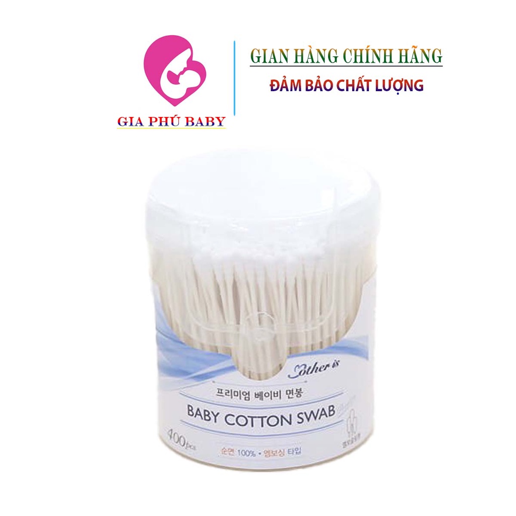 Bông tăm sơ sinh cotton Mother Is Hàn quốc ( hộp 400c)