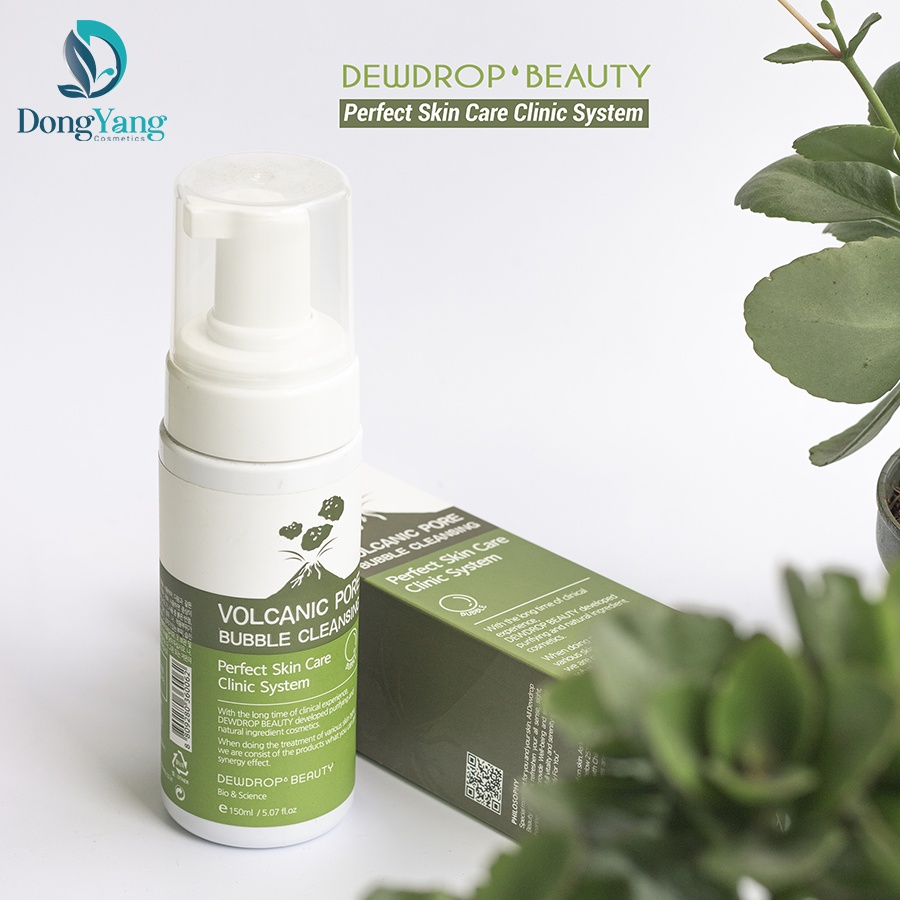 Sữa rửa tạo bọt tro núi lửa Dewdropbeauty