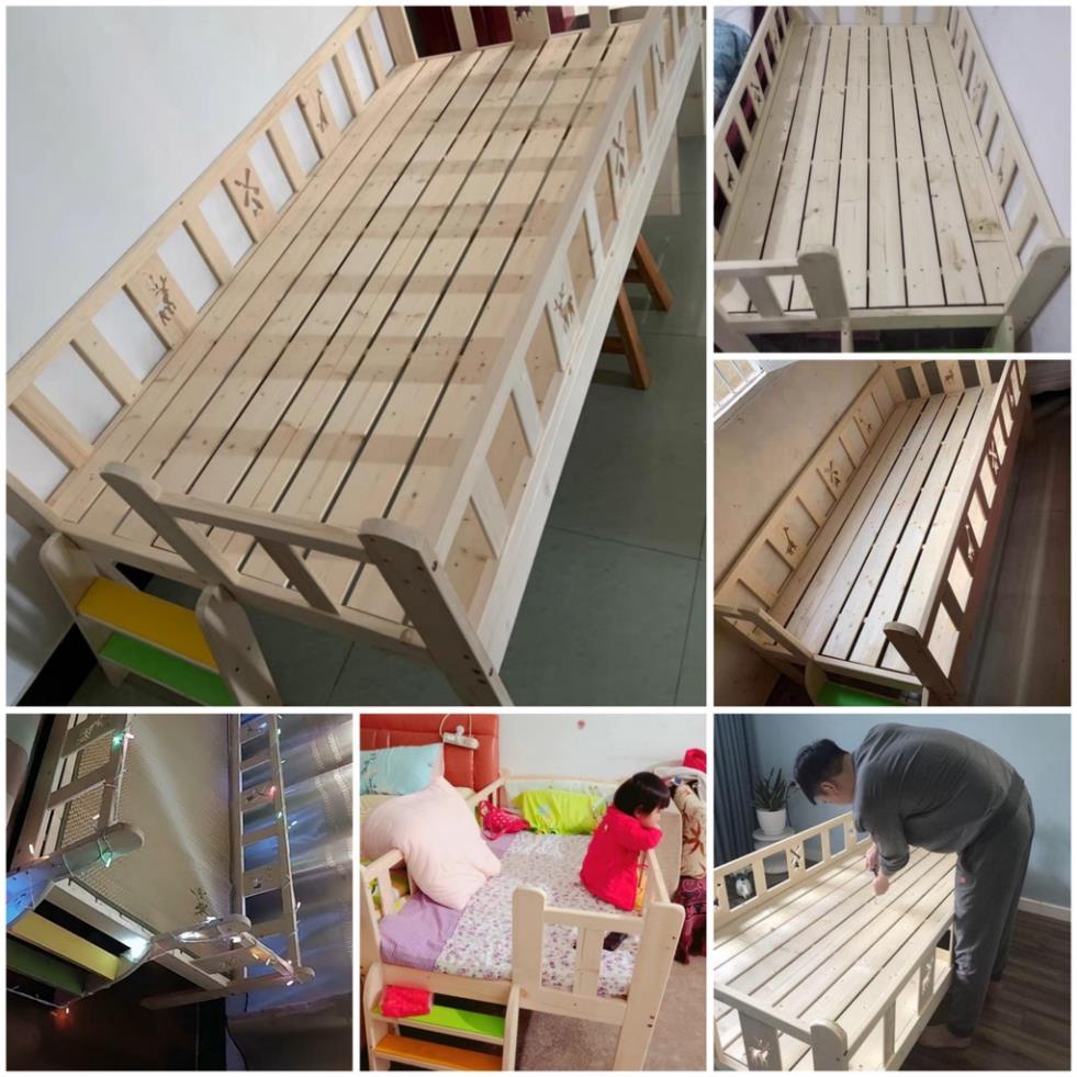 Giường ngủ cho bé quây 4 mặt có cầu thang 150*70*40