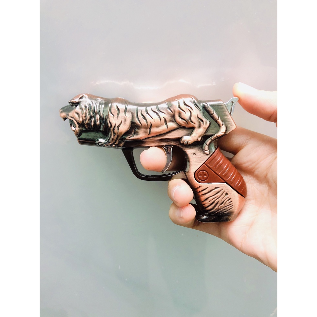 BÁN SỈ - 𝐇ỘT 𝐪𝐮𝐞̣𝐭 𝐁𝐚̣̂𝐭 𝐥𝐮̛̉𝐚 mô hình con cọp có đèn pin 11cm - PKBL