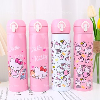 Bình giữ nhiệt Hello Kitty nắp bật dễ thương chất liệu inox 304 an toàn BK00450