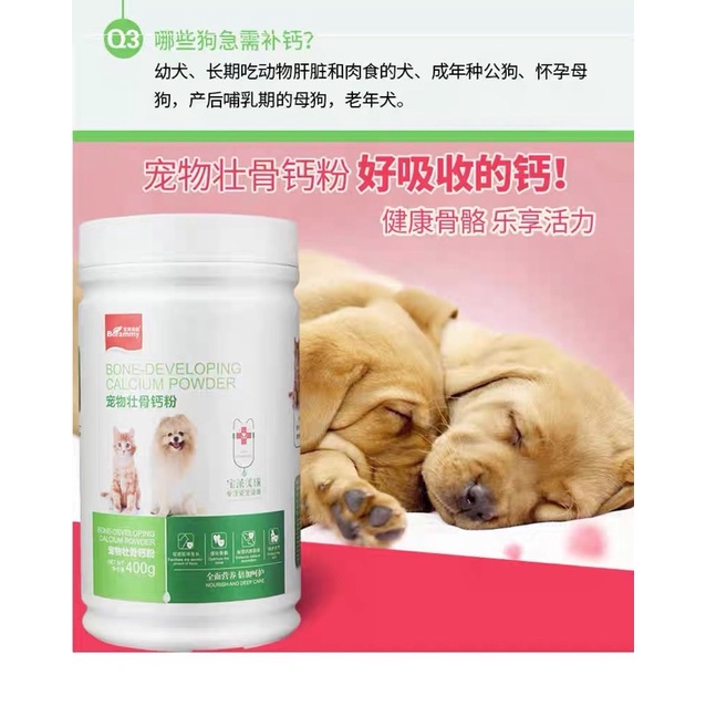 Bột canxi cho chó Borammy Canxi cho mèo giúp phát triển răng và xương ngừa hạ bàn BM18