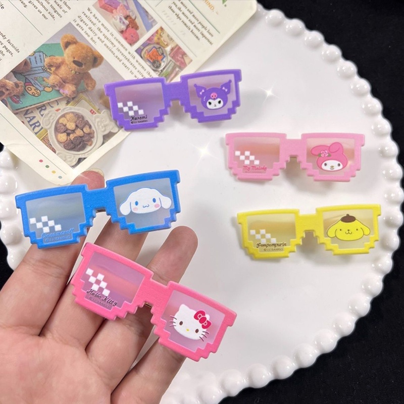 miumiuaKẹp Tóc Hình Mắt Kính Sanrio Dễ Thương Phong Cách Hàn Quốc Cho Cặp Đôi