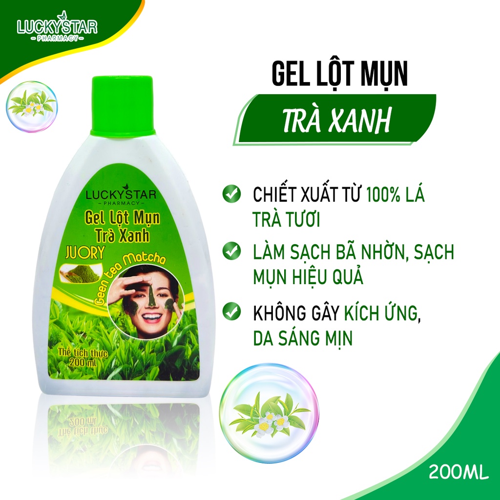 Gel Lột Mụn Lucky Star Hương Trà Xanh 60ml/200ml