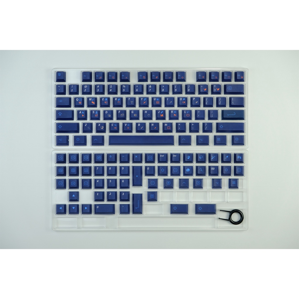 GMK Keycap PS, 129 Phím Keycaps PBT Cherry Profile Dye-SUB Cá Nhân Hóa GMK PHOTOSHOP Keycaps Cho Bàn Phím Cơ
