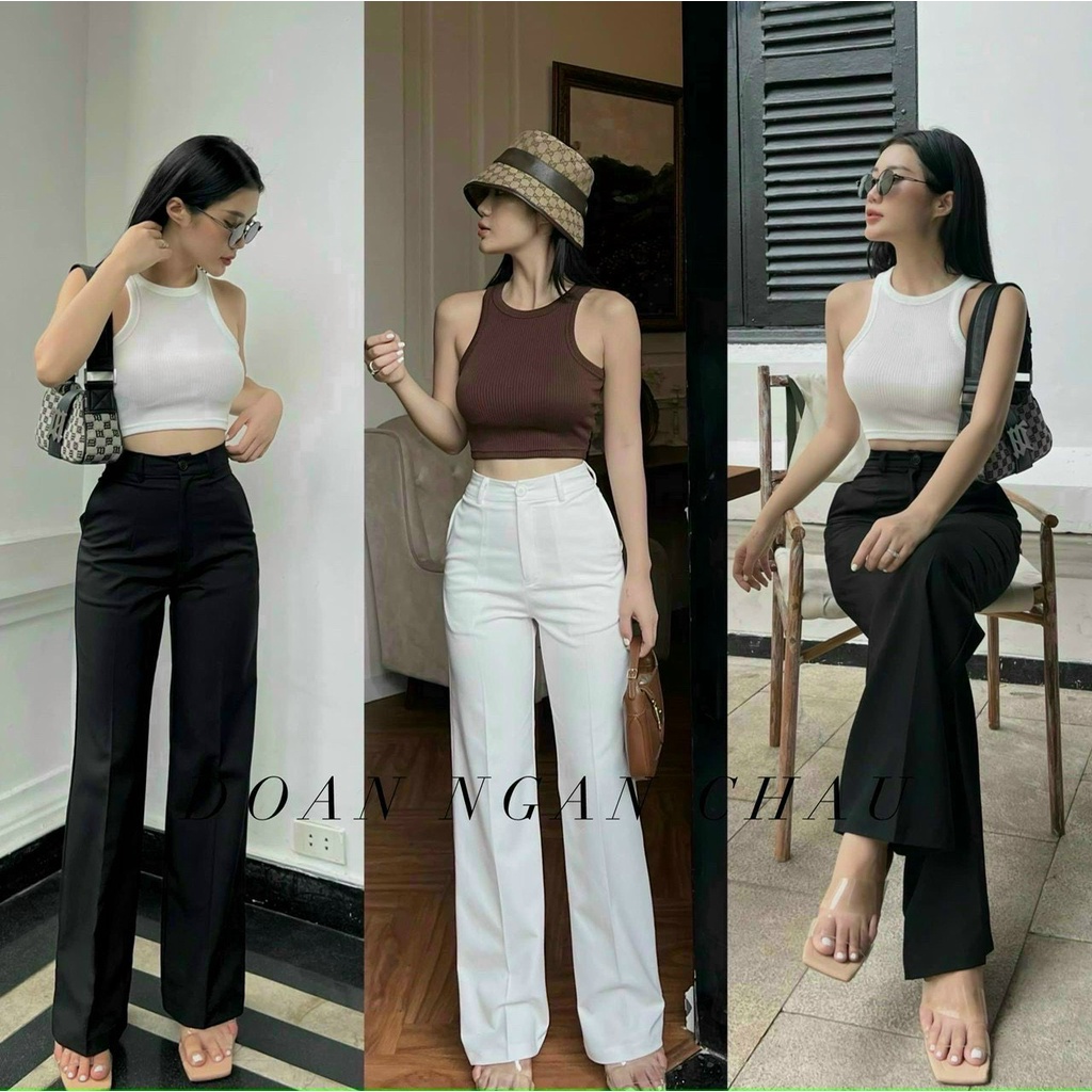 Áo ba lỗ nữ áo kiểu nữ dáng croptop nhiều màu chất len tăm co giãn dày dặn hàng đẹp PANOSI - A688