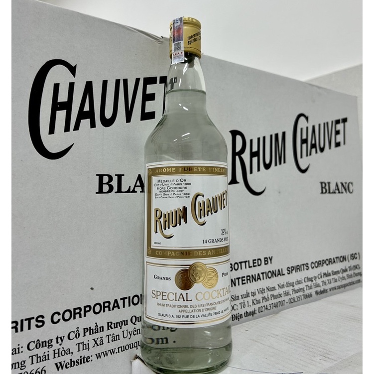 White Rhum Chauvet 700ml - Nguyên liệu pha chế, làm bánh