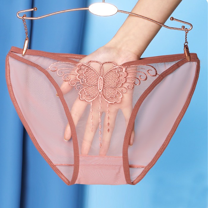 Quần Lót Nữ Sexy, Quần Ren Mềm Xuyên Thấu Họa Tiết Bướm Cực Đẹp - HÀNG QC 2023