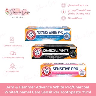Kem đánh răng trắng khoẻ Arm & Hammer Advance White Pro/Charcoal/Enamel Care Sensitive Toothpaste 75ml