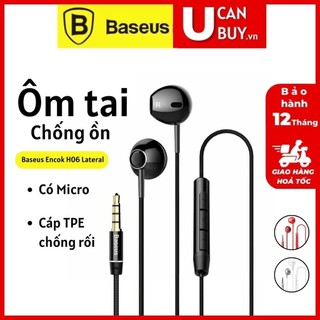 Tai nghe Baseus, Tai nghe có dây Baseus H06,Tai Nghe Nhét Tai, có mic Baseus H06 Cổng 3.5mm Cho Âm Thanh Sống Động
