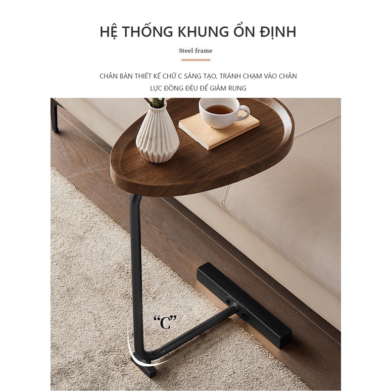 Bàn trà cafe chân kim loại dễ dàng di chuyển  - GM81.26