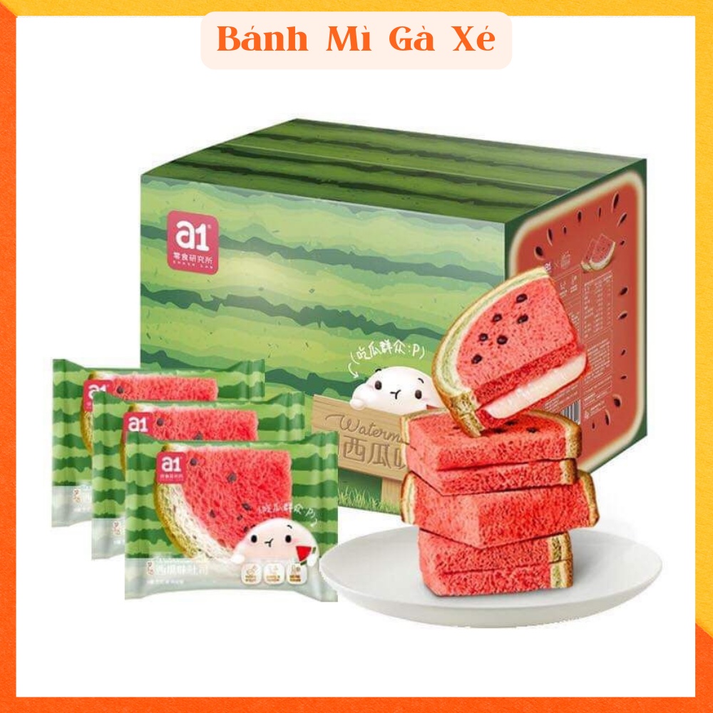 Bánh mỳ dưa dấu 🍉 dưa gang 🍈 nhân kem sữa chua 🍞 Sanwich dưa hấu, lớp vỏ mềm kết hợp nhân sữa bên trong ngon hết sảy