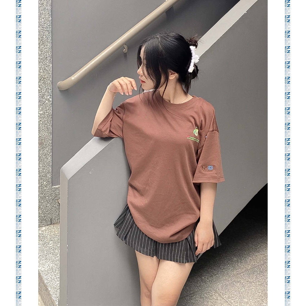 Áo Phông Local Brand Necci Avocado Tee / Brown Cotton 100%
