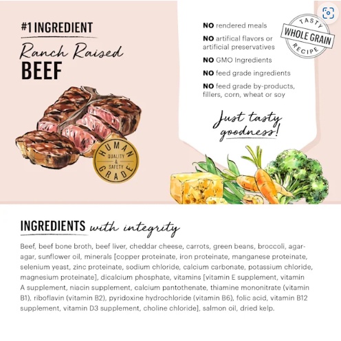 Pate The Honest Kitchen: Thực phẩm ướt Bò, Cheddar & Rau củ Nông trại