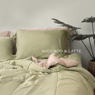 Bộ Chăn ga gối 4 món Lụa Tencel Sachi Bedding House Cao Cấp trơn màu, set 2 vỏ gối, 1 ga giường bo chun, 1 mền bông 1m6