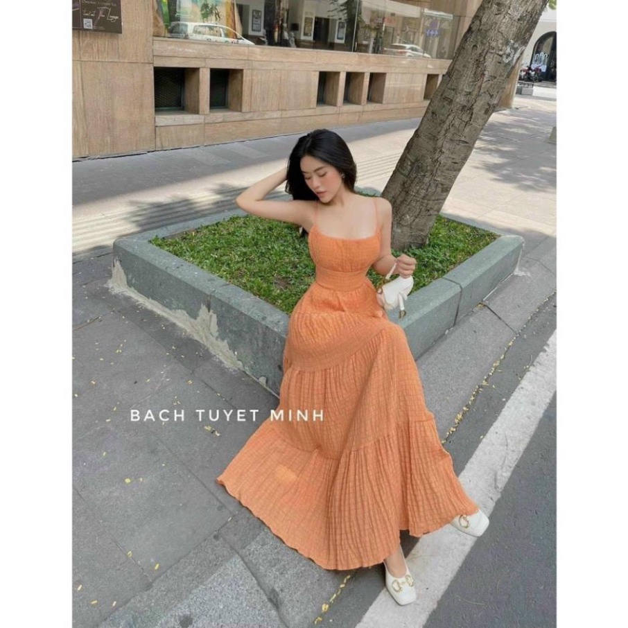 (Fom: <55kg) Đầm Maxi Xoè Xốp Váy Chúa Nữ Tính, Đầm Công Chúa, Dự Tiệc, Thường Ngày, Ăn Cưới, Dã Ngoại JL24 | BigBuy360 - bigbuy360.vn