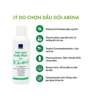 Dầu tắm gội khô Abena 200ml