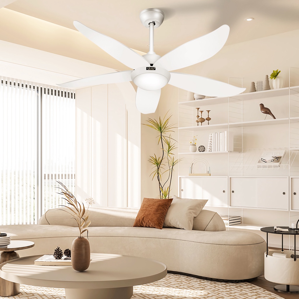 FENGYUN Quạt Trần Đèn,3 Chế Độ Đèn LED,5 Lưỡi dao có thể đảo ngược, Điều Từ Xa Tốc độ / Thời gian / Ánh sáng