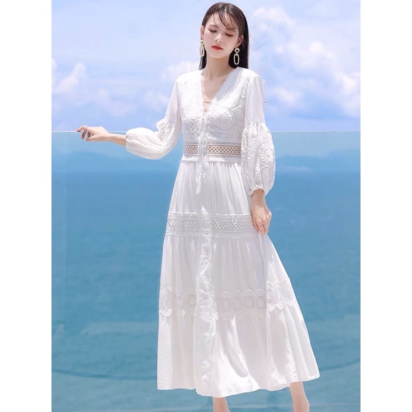 Đầm maxi đi biển (vải tốt)