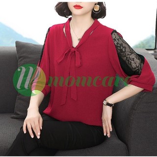 Áo sơ mi trung niên nữ A88 - Thời trang cho người lớn tuổi U40 U50 U60 U70 mùa hè Đẹp sang trọng cao cấp Bigsize giá rẻ