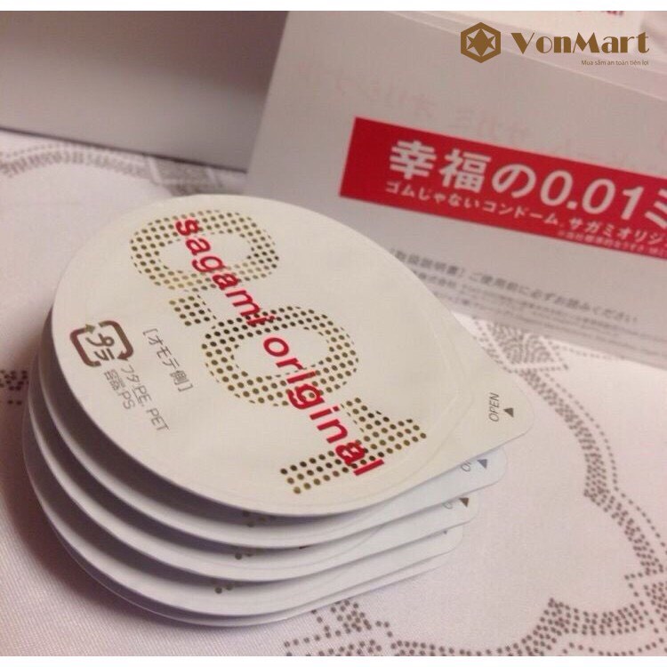 Bao Cao Su Sagami 0.01 Nội Địa Nhật Bản  Che Tên Sản Phẩm