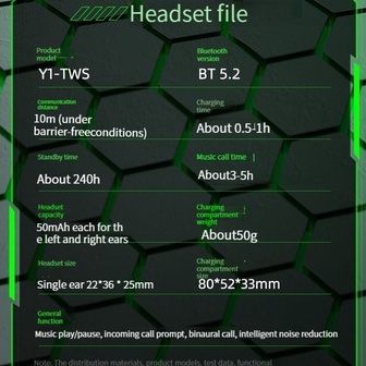 Tai Nghe Bluetooth 5.0 Không Dây Y01 TWS Có Mic Cho Điện Thoại Thông Minh Và Laptop G11 X15