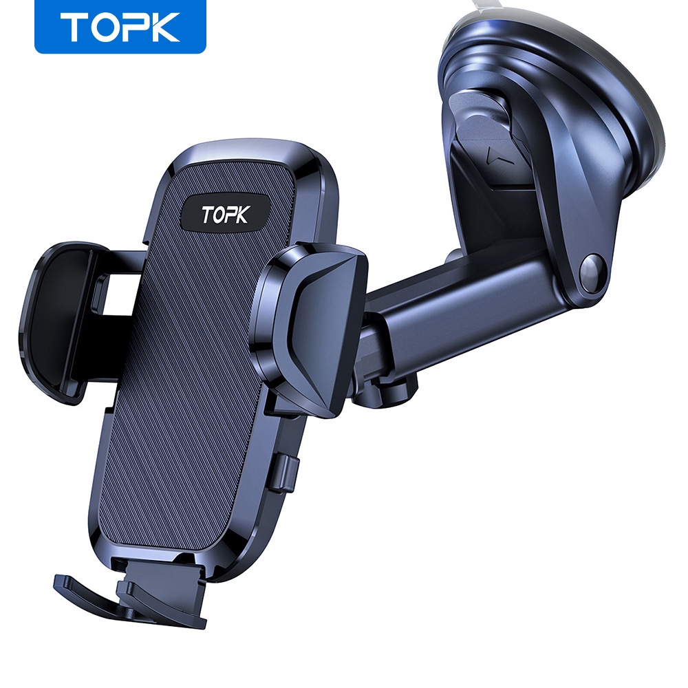 Giá đỡ điện thoại TOPK D36 xoay được 360 độ gắn bảng điều khiển kính chắn gió xe hơi