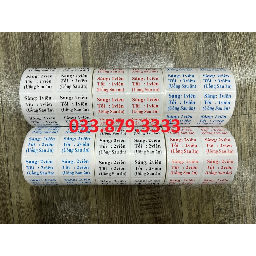 TEM CHIA LIỀU DÙNG - TEM ĐỎ-ĐEN-XANH DƯƠNG 2000 TEM