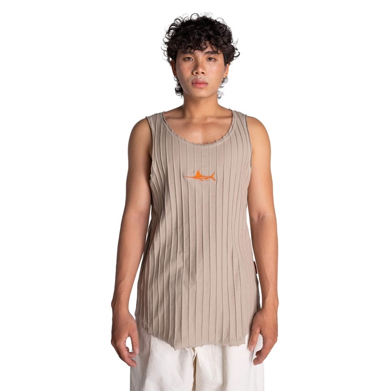 KIẾM LÀ MỐT MOSS - tanktop áo ba lỗ vải cotton gân thêu logo cá Kiếm