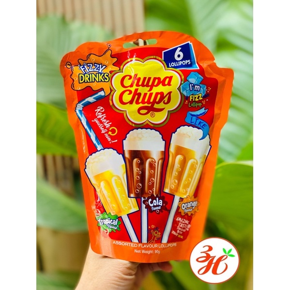 Kẹo Chupa chups Fizzy Drinks 90g của Úc