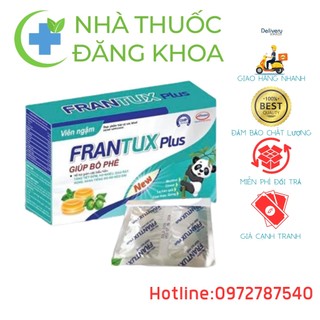 Viên ngậm thảo dược FRANTUX Plus giúp giảm đau rát họng - ho, long đờm, bổ phế. Hộp 40 viên