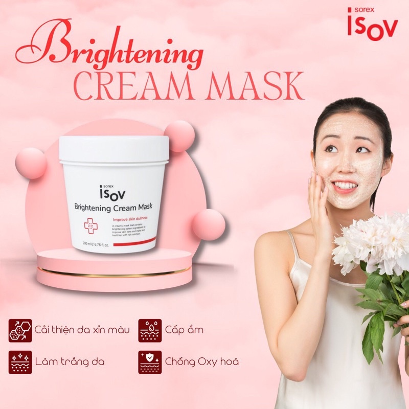 BRIGHTENING CREAM MASK - MẶT NẠ TRẮNG SÁNG PHỤC HỒI DA XỈN MÀU