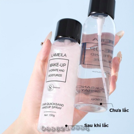 XỊT KHÓA MAKEUP , KHÓA NỀN CÓ NHŨ LAMEILA STAR QUICKSAND MAKEUP SPRAY