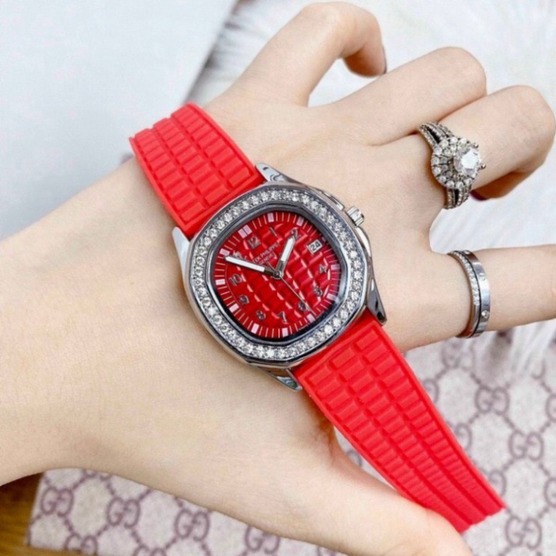 Đồng hồ nữ Patek philippe dây silicon siêu mềm, khóa thông minh, hàng fullbox, thẻ bảo hành 12 tháng - Dongho.patek  (Đồ