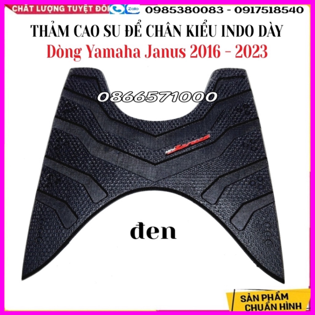 Thảm Lót Sàn (Thảm Để Chân) Cao Su Đúc Kiểu Indonesia Cho Yamaha Janus 2016-2023, Bọc Silicol Bảo Vệ Chìa Khoá Smartkey