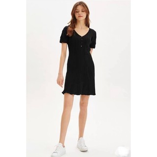 Váy nữ cộc tay cổ tim HM auth