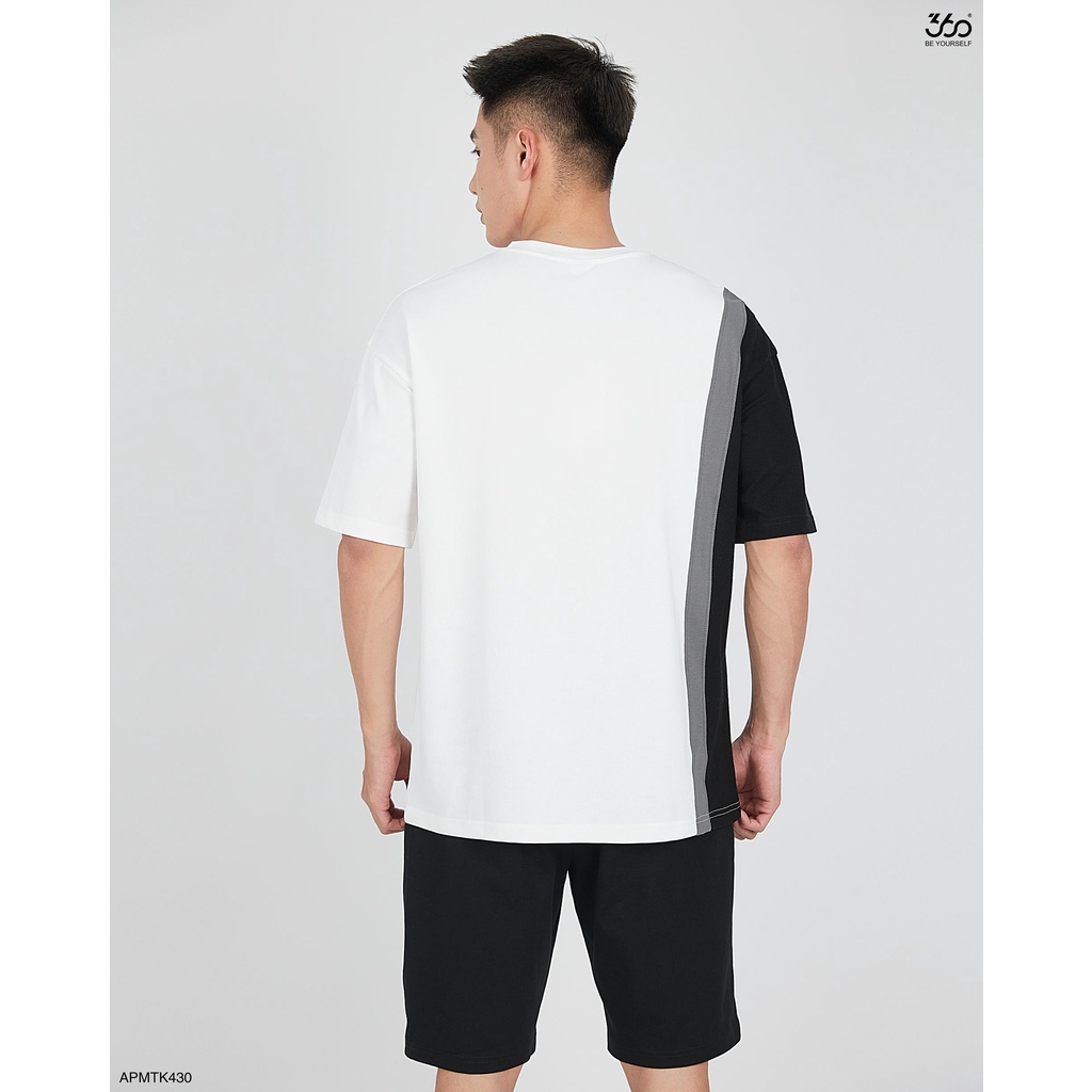 Áo thun nam ngắn tay thương hiệu 360 Boutique phối màu trẻ trung - APMTK430