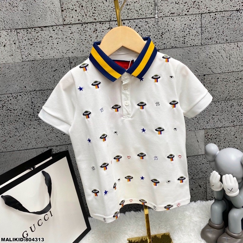 Áo polo gucci thêu mới nhất cho bé trai
