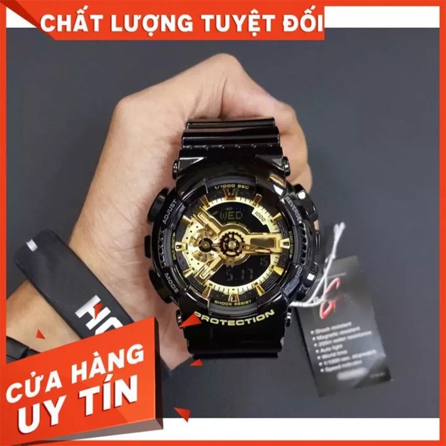 Đồng hồ thể thao nam chống shock Ga110 dây cao su mềm, sử dụng đa chức năng, bảo hành 12 tháng